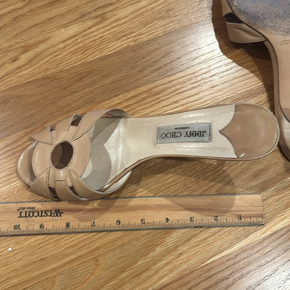 Jimmy Choo tan VTG kitten heel - Picture 6 of 9